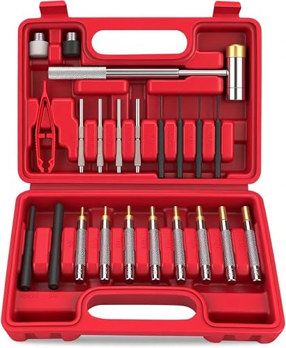 SEDY 22-teiliges Rollstift-Stanzer-Set, Rollstift-Starter-Stanzer, Messing, Stahl, Kunststoffstanzer, 4 Hammerköpfe, 1 Kunststoff-Pinzette, roter Aufbewahrungskoffer im Lieferumfang enthalten SEDY 22-teiliges Rollstift-Stanzer-Set, Rollstift-Starter-Stanzer, Messing, Stahl, Kunststoffstanzer, 4 Hammerköpfe, 1 Kunststoff-Pinzette, roter Aufbewahrungskoffer im Lieferumfang enthalten von SEDY