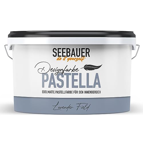 SEEBAUER diy® Design-Pastellfarbe PASTELLA (Lavender Field 2,5 Liter) Edelmattes Blau, Wandfarbe für Innen von SEEBAUER diy