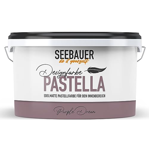 SEEBAUER diy® Design-Pastellfarbe PASTELLA (Purple Dream 2,5 Liter) Edelmattes Lila, Wandfarbe für Innen von SEEBAUER diy