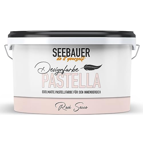 SEEBAUER diy® Design-Pastellfarbe PASTELLA (Rose Secco 2,5 Liter) Edelmattes Rosa, Wandfarbe für Innen von SEEBAUER diy