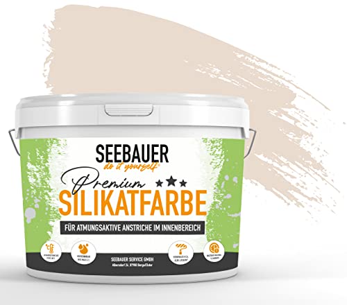 SEEBAUER diy® Silikatfarbe Weiß für Innen (No. 005 Orchid Dream 12,5 Liter) Mineralfarbe Weißtöne hohe Deckkraft von SEEBAUER diy