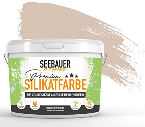 SEEBAUER diy® Silikatfarbe Braun für Innen (No. 611 Hazel Eyes 300 ml) Mineralfarbe Brauntöne hohe Deckkraft von SEEBAUER diy