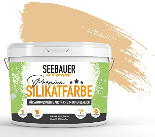 SEEBAUER diy® Silikatfarbe Braun für Innen (No. 627 Toscana Valley 300 ml) Mineralfarbe Brauntöne hohe Deckkraft von SEEBAUER diy