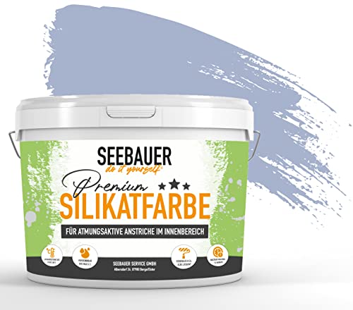 SEEBAUER diy® Silikatfarbe Violett für Innen (No. 909 Magic Lavender 300 ml) Mineralfarbe Violetttöne hohe Deckkraft von SEEBAUER diy