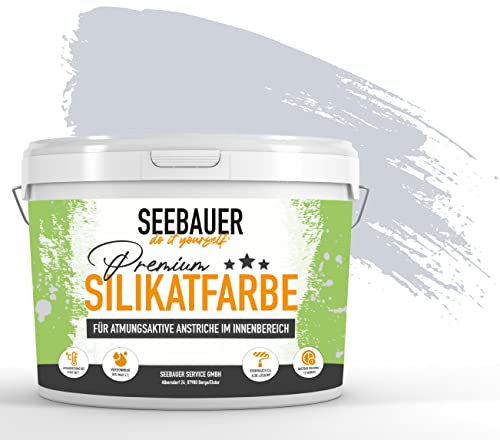 SEEBAUER diy® Silikatfarbe Violett für Innen (No. 911 Magic Lavender 2,5 Liter) Mineralfarbe Violetttöne hohe Deckkraft von SEEBAUER diy