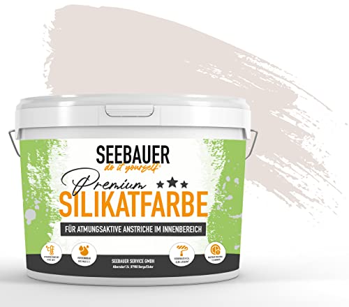 SEEBAUER diy Silikatfarbe Violett 2,5L für Innen (No. 935 Purple Blossom) Atmungsaktive Mineralfarbe für Allergiker - Abwaschbare Wandfarbe - Violetttöne hohe Deckkraft von SEEBAUER diy