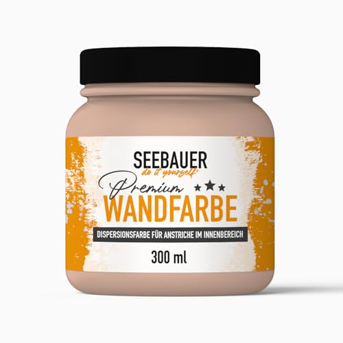 SEEBAUER diy® Wandfarbe Braun für Innen (No. 605 Chestnut Tree 300 ml) Edelmatte Brauntöne hohe Deckkraft von SEEBAUER diy