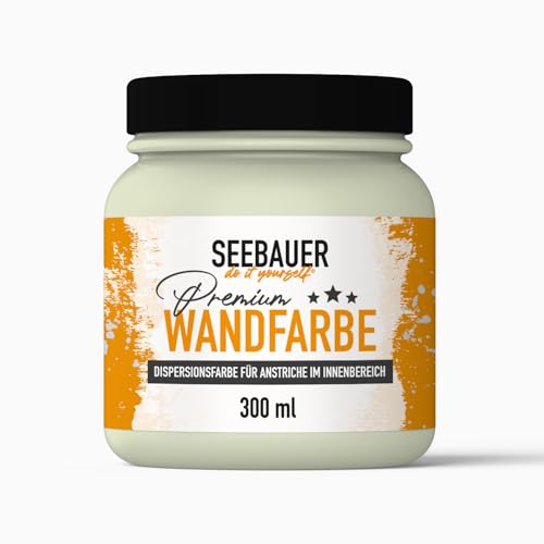 SEEBAUER diy® Wandfarbe Grün für Innen (No. 716 Harmonic Fennel 300 ml) Edelmatte Grüntöne hohe Deckkraft von SEEBAUER diy