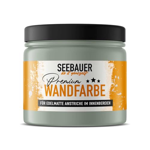 SEEBAUER diy® Wandfarbe Grün für Innen (No. 764 Nordic Wood 300 ml) Edelmatte Grüntöne hohe Deckkraft von SEEBAUER diy