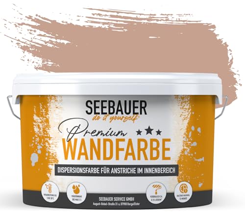 SEEBAUER diy® Wandfarbe Rot für Innen (No. 306 Canadian Forrest 12,5 Liter) Edelmatte Rottöne hohe Deckkraft von SEEBAUER diy