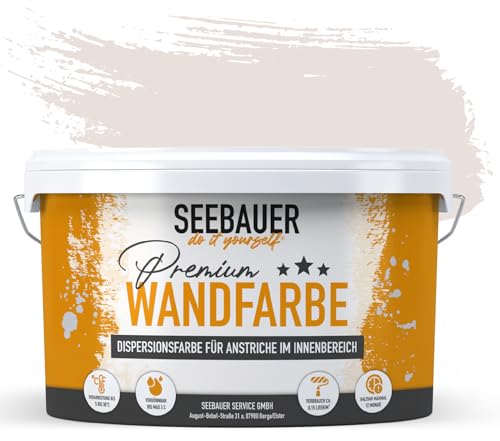 SEEBAUER diy® Wandfarbe Violett für Innen (No. 935 Purple Blossom 2,5 Liter) Edelmatte Violetttöne hohe Deckkraft von SEEBAUER diy