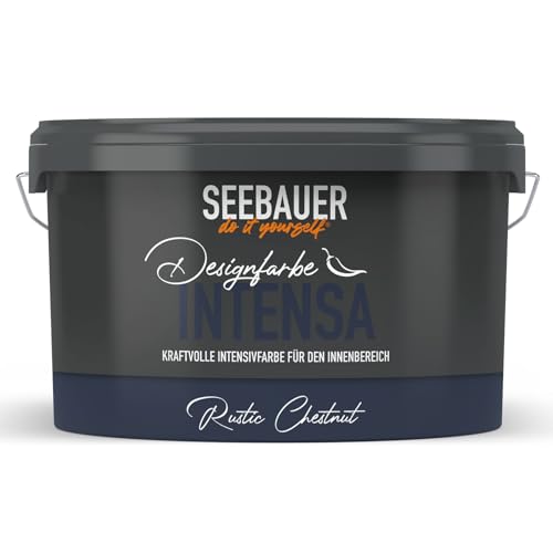 SEEBAUER diy Intensivfarbe INTENSA Blau 2,5L (Royal Sapphire) Edelmatte Wandfarbe Dunkelblau - Innenfarbe sehr hohe Deckkraft - Matt, Abwaschbar und Tropffrei von SEEBAUER diy