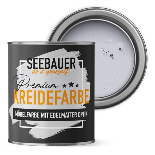 SEEBAUER diy Kreidefarbe für Möbel Violett 750ml für Innen (No. 917 Cosmic Dust) Möbelfarbe ohne Schleifen - Holzfarbe extra matt - Holzlack, Möbellack hohe Deckkraft von SEEBAUER diy