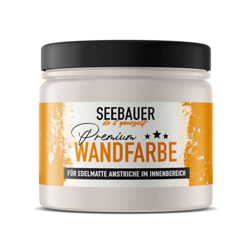 SEEBAUER diy Wandfarbe Lila 300ML für Innen (No. 935 Purple Blossom) Edelmatte lila Innenfarbe - Violetttöne sehr hohe Deckkraft - Matt, Abwaschbar und Tropffrei von SEEBAUER diy
