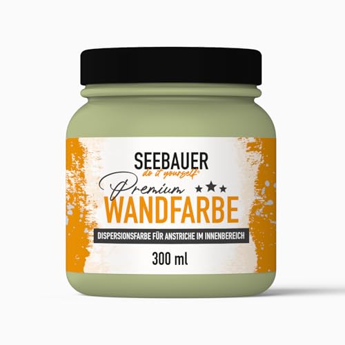 SEEBAUER diy® Wandfarbe Grün für Innen (No. 712 Mystic Bamboo 300 ml) Edelmatte Grüntöne hohe Deckkraft von SEEBAUER diy