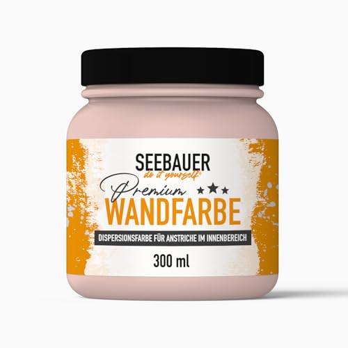 SEEBAUER diy® Wandfarbe Rot für Innen (No. 329 Cherry Kiss 300 ml) Edelmatte Rottöne hohe Deckkraft von SEEBAUER diy