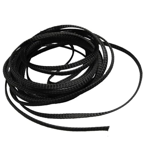 1/5 Meter Kabelummantelungsspiralen, Umwicklung 1–50 Mm Schwarzes Nylon-Netzrohr, Erweiterbares Isoliertes Geflecht For USB-Stromkabel, Audio-Video-Kabel(2mm 5 meter) von SEEHA