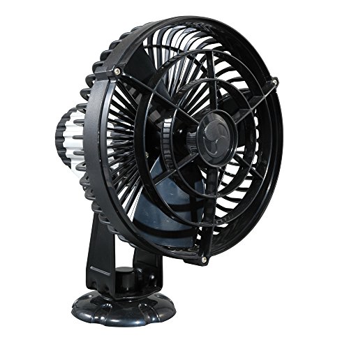 SEEKR by Caframo Kona™ Marine Ventilator mit wasserdichtem Motor. Schutzklasse IP55 gegen Staub und Spritzwasser. Inklusive 2 m 24V Anzünderstecker. Schwarz. Hergestellt in Kanada. von SEEKR