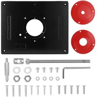 Aluminiumlegierung Multifunktions-Frästisch-Einlegeplatte Trimmer Graviermaschine Holzbearbeitungswerkzeuge Bänke Holzbearbeitungswerkzeuge, Schwarz von SEENLIN