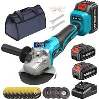 Seesii - Akku Winkelschleifer 125 mm, 21V Winkelschleifer mit 2PCS 4.0Ah Akkus & Ladegerät, 9000RPM Bürstenloser Motor Metallschleifer, 8 von SEESII