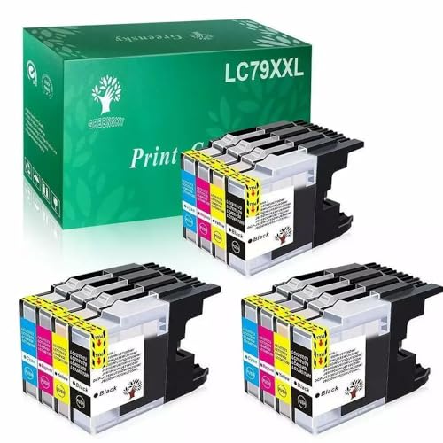 SEFNPOME 12pk LC75 LC79 Tintenpatronen-Set kompatibel mit LC71 Kompatibel mit MFC-J430W DCP-J525N MFC-J435DW SEFNPOME 12pk LC75 LC79 Tintenpatronen-Set kompatibel mit LC71 Kompatibel mit MFC-J430W DCP-J525N MFC-J435DW von SEFNPOME