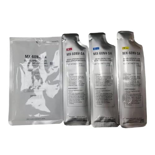 SEFNPOME 1PCS MX61 MX60 Entwicklerpulver kompatibel mit MX3081 4081 5081 6081 2621 3121 MX3070 MX60NV MX61NV(CMYK) von SEFNPOME