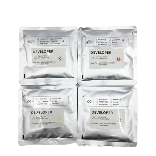 SEFNPOME 1pc -Entwicklerpulver 225 g Kompatibel mit MPC2500 MP C2000 C3000 C3500 C4500 kompatibel mit CMYK -Systemen(CMYK) von SEFNPOME