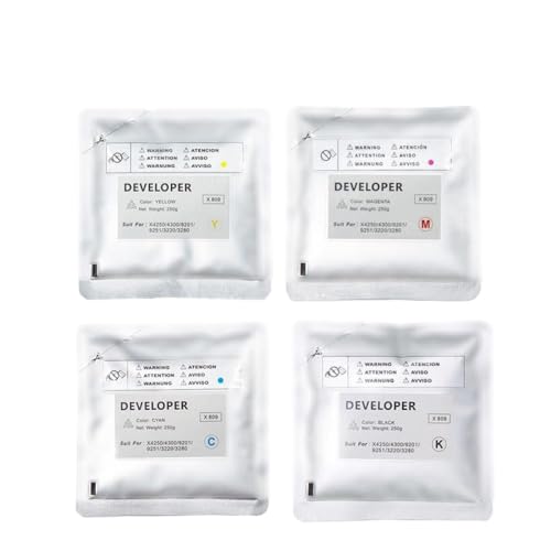 SEFNPOME 1pc -Entwicklerpulver kompatibel mit X809 Kompatibel mit die Modelle x4250 x4300 x9201 x9251 x3220 x3280(CMYK) von SEFNPOME
