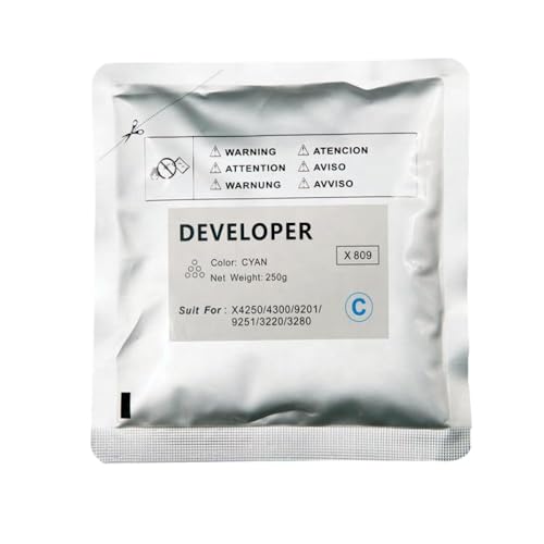 SEFNPOME 1pc -Entwicklerpulver kompatibel mit X809 Kompatibel mit die Modelle x4250 x4300 x9201 x9251 x3220 x3280(Cyan) von SEFNPOME