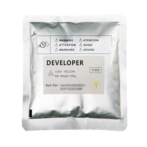 SEFNPOME 1pc -Entwicklerpulver kompatibel mit X809 Kompatibel mit die Modelle x4250 x4300 x9201 x9251 x3220 x3280(Yellow) von SEFNPOME