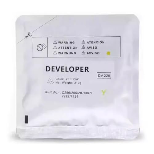 SEFNPOME 210G kompatibler Entwicklerpulver Kompatibel mit C256 C287 C367 C266 7222 7226 Modelle DV226 DV 226(1PC DV226 Yellow) von SEFNPOME