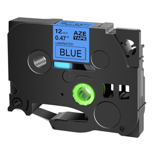 SEFNPOME 231 TZ Klebeband kompatibel mit dem Etikettiermacher PTH110 PT Kompatibel mit 6mm 9mm 12 mm 631 221 241 251 Etikettband 1pcs(Black on Blue) von SEFNPOME