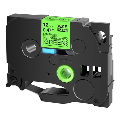 SEFNPOME 231 TZ Klebeband kompatibel mit dem Etikettiermacher PTH110 PT Kompatibel mit 6mm 9mm 12 mm 631 221 241 251 Etikettband 1pcs(Black on Fluo Green) von SEFNPOME