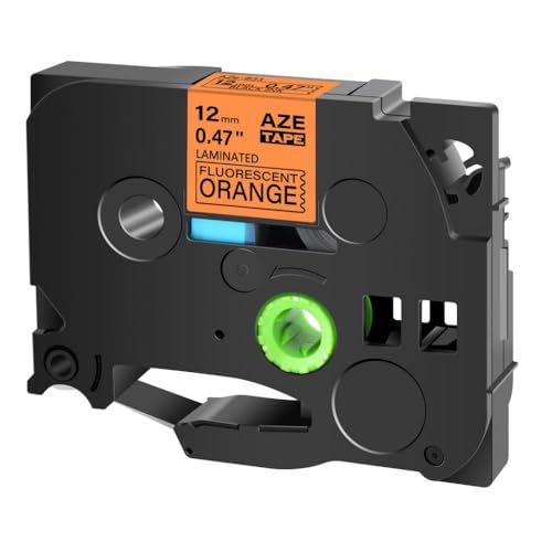 SEFNPOME 231 TZ Klebeband kompatibel mit dem Etikettiermacher PTH110 PT Kompatibel mit 6mm 9mm 12 mm 631 221 241 251 Etikettband 1pcs(Black on Fluo Orange) von SEFNPOME