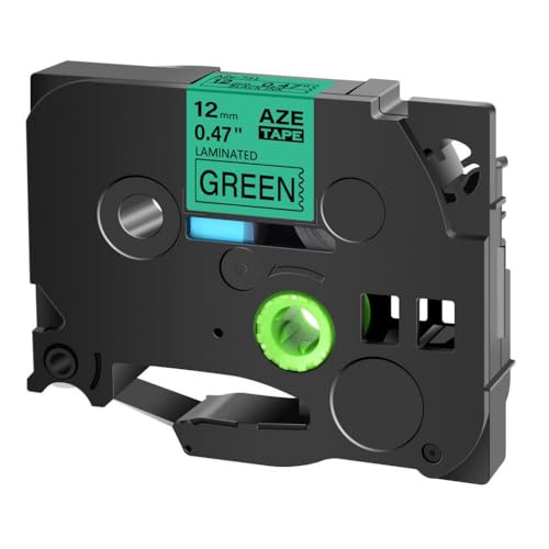 SEFNPOME 231 TZ Klebeband kompatibel mit dem Etikettiermacher PTH110 PT Kompatibel mit 6mm 9mm 12 mm 631 221 241 251 Etikettband 1pcs(Black on Green) von SEFNPOME