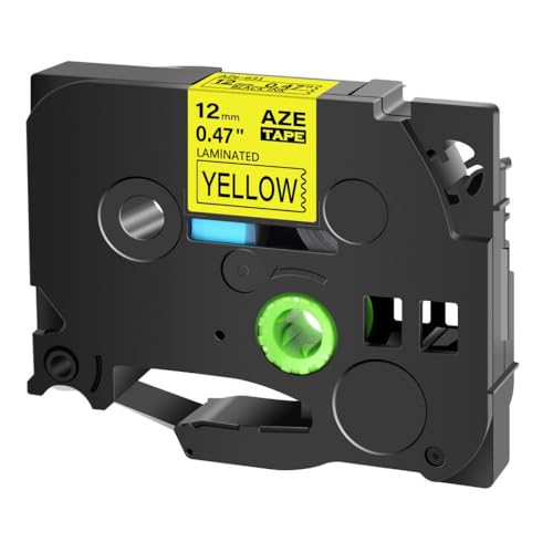 SEFNPOME 231 TZ Klebeband kompatibel mit dem Etikettiermacher PTH110 PT Kompatibel mit 6mm 9mm 12 mm 631 221 241 251 Etikettband 1pcs(Black on Yellow) von SEFNPOME