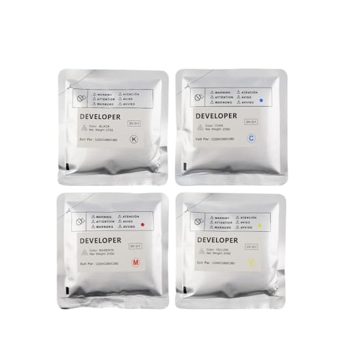 SEFNPOME 4PCS DV311-Entwicklerpulver, kompatibel mit DV-311 C220 C280 C360 Drucker Eisenpulver(4pcs CMYK) von SEFNPOME