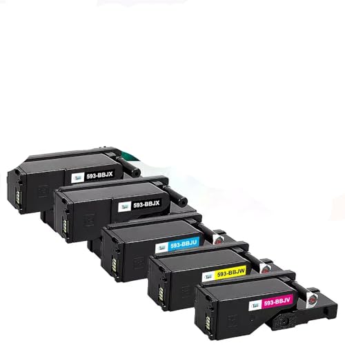 SEFNPOME 5 Pack-Farbtoner-Patronen-kompatibel mit Laser E525W Druckermodell 593-BBJX SEFNPOME 5 Pack-Farbtoner-Patronen-kompatibel mit Laser E525W Druckermodell 593-BBJX von SEFNPOME