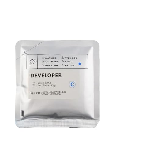 SEFNPOME 500G Entwicklerpulver Nachfüllkompatibel mit DC Docucolor 7550 7500 5065 242 252 260 Druckermodelle(1pcs Cyan 500G) von SEFNPOME