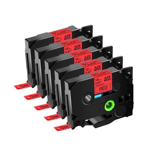 SEFNPOME 5pk 12mm schwarz auf rotem Etikettband, kompatibel mit Etikettenherstellern Kompatibel mit TZ 431 TZE 431 TZ-431 TZ431 Laminiertes Band SEFNPOME 5pk 12mm schwarz auf rotem Etikettband, kompatibel mit Etikettenherstellern Kompatibel mit TZ 431 TZE 431 TZ-431 TZ431 Laminiertes Band von SEFNPOME