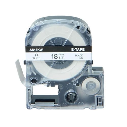 SEFNPOME Kompatible Etikettenklebeband 1pk 9mm 12 mm 18 mm 24 mm 24 mm Kompatibel mit SS12KW SS18KW 24 kW Etikettband Kompatibel mit LW-400 LW-300 LW-700 4WBN9 Label-Drucker(Black on White) von SEFNPOME