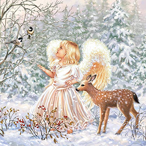 20 Servietten Christkind Engel Weihnachten Reh 33 x 33 von SEGMINISMART