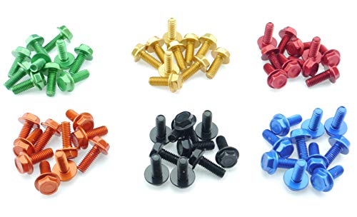 Außensechskant Schrauben Flansch Aluminium DIN 6921 rot blau schwarz gold grün orange eloxiert 10er Set, Farbauswahl:Orange eloxiert Außensechskant Schrauben Flansch Aluminium DIN 6921 rot blau schwarz gold grün orange eloxiert 10er Set, Farbauswahl:Orange eloxiert von SEGO