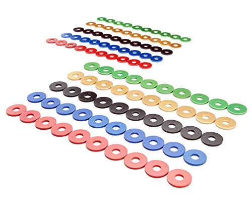 Karosserie Scheiben 5mm 6mm Aluminium Karosseriescheiben ISO 7093 extra groß, Farbauswahl:Schwarz eloxiert, Abmessung & Menge:M6-20er Pack von SEGO