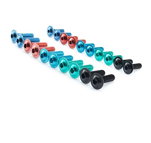 Linsenkopfschrauben Edelstahl V2A bunt M5 M6 Schrauben A2 Innensechskant, Menge:10er Set, Abmessung/Farbe:M5x16 - rot von SEGO