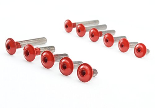 Linsenkopfschrauben Edelstahl V2A rot M5 M6 Schrauben A2 Innensechskant, Stückzahl:10 Stk., Abmessung Schrauben:M5x25 Linsenkopfschrauben Edelstahl V2A rot M5 M6 Schrauben A2 Innensechskant, Stückzahl:10 Stk., Abmessung Schrauben:M5x25 von SEGO