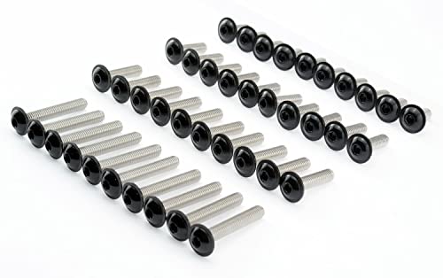 Motorrad Linsenkopfschrauben Edelstahl V2A schwarz M8 M10 Schrauben Innensechskant, Stückzahl:100 Stk., Abmessung Schrauben:M8x20 Motorrad Linsenkopfschrauben Edelstahl V2A schwarz M8 M10 Schrauben Innensechskant, Stückzahl:100 Stk., Abmessung Schrauben:M8x20 von SEGO