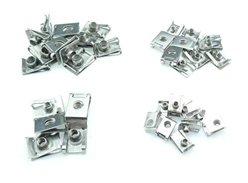 Schnappmuttern M4 M5 M6 M8 Edelstahl Klemmmuttern A2 Blechmuttern Clips, Gewinde:M4, Menge:100er Set von SEGO