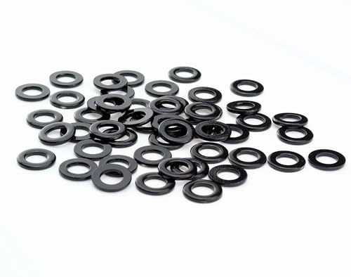 Unterlegscheiben Edelstahl V2A Scheibe DIN 125 rostfrei schwarz glänzend pulverbeschichtet kratzfest, Gewinde:M5, Menge:1er Set von SEGO