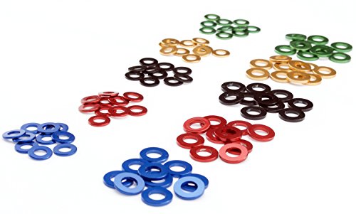 Unterlegscheiben M5 M6 Aluminium Scheibe DIN 125 Alu farbig eloxiert, Farbauswahl:Gold eloxiert, Abmessung & Menge:M5-5er Pack von SEGO